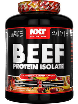 NXT Nutrition Beef Isolate Strawberry & Banana Πρωτεΐνη Γράμμωσης Χωρίς Λακτόζη & Γλουτένη 1.8kg