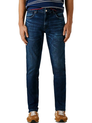Pepe Jeans Stanley Ανδρικό Τζιν Παντελόνι Ελαστικό Κανονική Εφαρμογή Navy Μπλε PM20845667UA-000