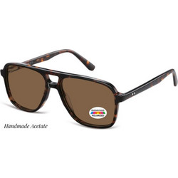 Sunoptic AC366A-SB Ανδρικά Γυαλιά Ηλίου Aviator Κοκάλινα Ταρταρούγα με Καφέ Φακό