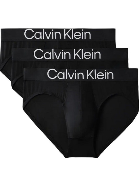 Calvin Klein Ανδρικά Σλιπ Βαμβακερά Μαύρα 3Pack LV00NB4649-UB1