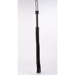Devil Devil Sticks Kid Handle Leather Braided Tails Μαστίγιο Black