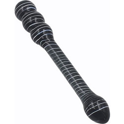 Passion Labs Double Γυάλινο Dildo 20cm Μαύρο