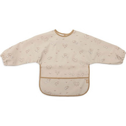 Jollein Woolly Αδιάβροχη Σαλιάρα Ποδιά Υφασμάτινη με Αυτοκόλλητο Τσέπη & Μανίκια Ροζ