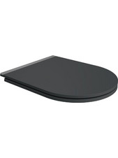 Ravenna Twister Tornado Καπάκι Λεκάνης D-Shape Πλαστικό Soft Close Μαύρο 46.5x36.5cm