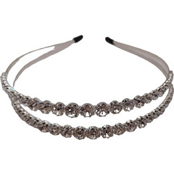RO Accessories Στέκα Μαλλιών Στρας Ασημί 14-0280