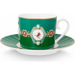 Pip Studio Love Birds Φλιτζάνι Τσαγιού Πορσελάνης Πράσινο 200ml 51004189