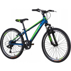 Carrera Junior 2026 Παιδικό Mountain Bike 24" Αλουμινίου με 7 Ταχύτητες Μπλε Πράσινο