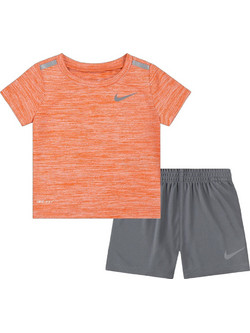 Nike Βρεφικό Σετ για Αγόρι Καλοκαιρινό Πορτοκαλί Ανθρακί 66K750-N1Y
