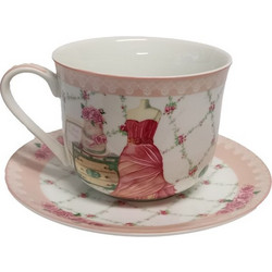 Karvounis Bros Vintage flowers Φλιτζάνι Πορσελάνης Πολύχρωμο 450ml M24290-4