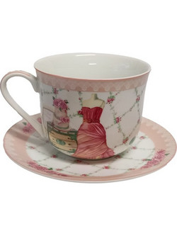 Karvounis Bros Vintage flowers Φλιτζάνι Πορσελάνης Πολύχρωμο 450ml M24290-4