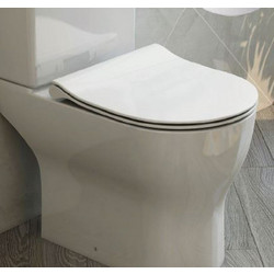Huida Forte Καπάκι Λεκάνης D-Shape Πλαστικό Slim Λευκό 17-6690
