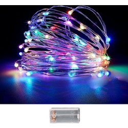 Xmasfest 100 Χριστουγεννιάτικα Λαμπάκια LED σε Σειρά Μπαταρίας Πολύχρωμα 10.3m 1133508