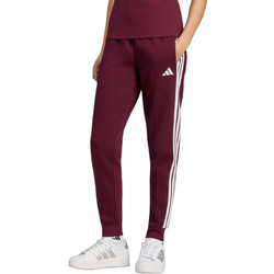 Adidas Essentials 3-Stripes Γυναικείο Παντελόνι Φόρμας Fleece με Λάστιχο Μπορντό KF8321