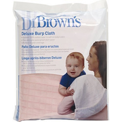 Dr. Brown's Deluxe Αδιάβροχη Βρεφική Λαβέτα Ώμου 100% Βαμβακερή Λευκή 35x78cm