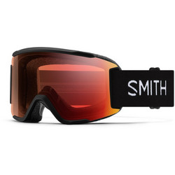 Smith Squad Μάσκα Σκι & Snowboard Ενηλίκων Μαύρη με Φιμέ Φακό Κόκκινο