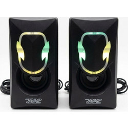 K2850 Ηχεία Υπολογιστή 2.0 6W με RGB Φωτισμό Μαύρα