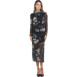 Toi & Moi Midi Φόρεμα για Γάμο / Βάπτιση Floral Μαύρο 50-6985-226