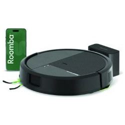 iRobot Roomba 115 Combo AutoEmpty dock Y454040 Σκούπα Ρομπότ για Σκούπισμα & Σφουγγάρισμα με Χαρτογράφηση και Wi-Fi Black