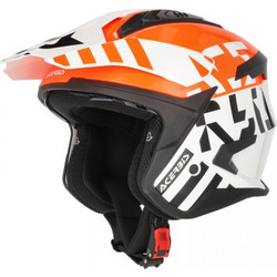 Acerbis Aria Evo White Orange Κράνος Μηχανής Jet
