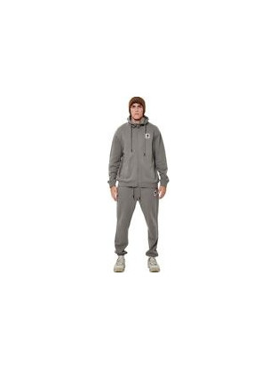 Body Action Ανδρικό Παντελόνι Φόρμας Fleece με Λάστιχο Γκρι 023636