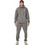 Body Action Ανδρικό Παντελόνι Φόρμας Fleece με Λάστιχο Γκρι 023636
