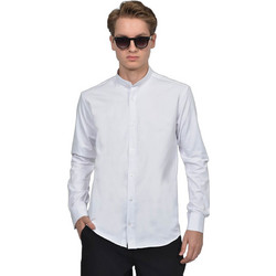 Berto Lucci Ανδρικό Πουκάμισο Μακρυμάνικο Slim Fit Λευκό 04262-1250-5008