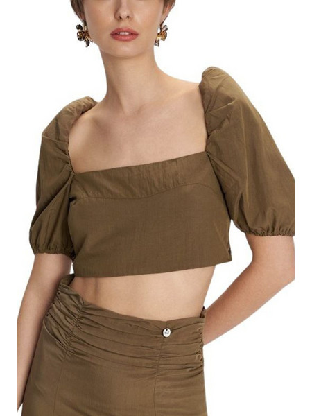 Ale Γυναικείο Καλοκαιρινό Crop Top Χακί 8920756