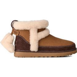 UGG Classic Mini Heritage Γυναικεία Μποτάκια Suede Καφέ με Γούνα 1180434-00KD