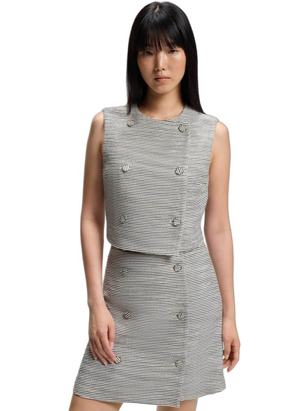 Hugo Boss Γυναικείο Καλοκαιρινό Crop Top Γκρι 50563168