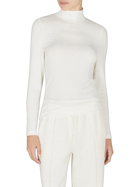 Emporio Armani Γυναικείο Χειμερινό Top Ριπ Εκρού EW002039AF15360