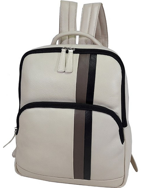 DOMLEATHERS DOMLEATHERS CASUAL ΔΕΡΜΑΤΙΝΟ ΕΠΑΓΓΕΛΜΑΤΙΚΟ ΣΑΚΙΔΙΟ ΠΛΑΤΗΣ backpack DL1117 ΚΡΕΜ (CREAM)