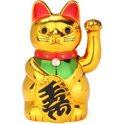 Τυχερή Γάτα από πλαστικό Maneki Neko που Χαιρετά 20εκ
