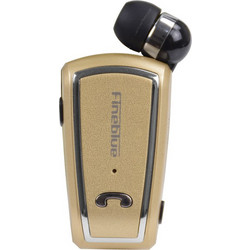 Fineblue F-V3 Ακουστικό Bluetooth In Ear Πέτου Gold