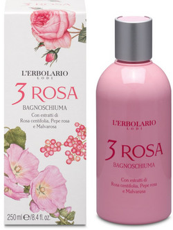 L'Erbolario 3 Rosa Bagnoschiuma Αφρόλουτρο σε Gel 250ml