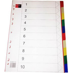 Διαχωριστικό Black Red PP - Α4 - 10 Xρώματα ΔIAX10