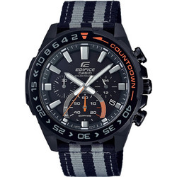 Casio Edifice Ανδρικό Ρολόι Χρονογράφος Solar με Γκρι Υφασμάτινο Λουράκι EFS-S550BL-1AVUEF