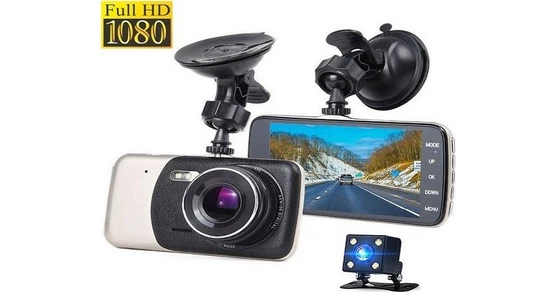 Anytek A60 4 inch IPS Screen 1080P HD 170Degree Wide Angle ADAS Dual Camera  Driving Recorder 