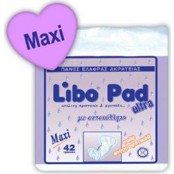 Libo Pad Ultra Maxi Σερβιέτες Ακράτειας 42τμχ