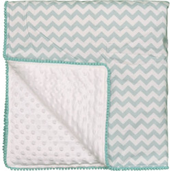 Bebe Stars Elephant Pom-Pom 3053 Κουβέρτα Αγκαλιάς Fleece 90x110 Λευκή Πράσινη Mint