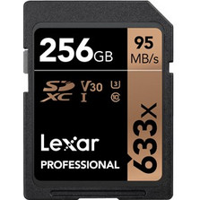 Lexar 633X Professional SDXC 256GB Class 10 U3 V30 UHS-I