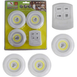 3 PACK COB LED WIRELESS AUTOMATIC WITH REMOTE CONTROL LIGHT YL-M-411 WHITE