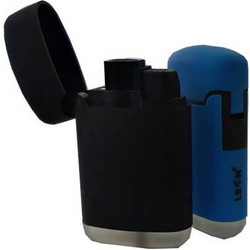 LEON COBBLE JETFLAME LIGHTER ΜΠΛΕ