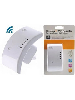 Ασύρματος Ενισχυτής WiFi Booster πρίζας με Port Ethernet - Wireless-N Wifi Repeater 802.11N/B/G Network Router Range Expander 300M 2dBi Antennas