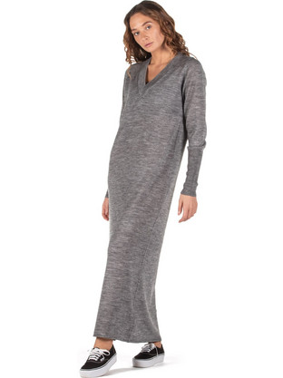 Pepe Jeans Marula Maxi Καθημερινό Φόρεμα Πλεκτό Γκρι PL952592-913