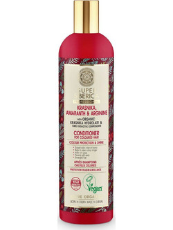 Natura Siberica Krasnika Amaranth & Arginine Φυτικό Conditioner για Προστασία Χρώματος & Ψαλίδα για Βαμμένα Μαλλιά 400ml