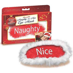 TEASE THE SEASON NAUGHTY OR NICE EYE MASK. EYE MASK. RED / WHITE