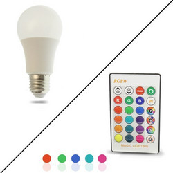 LED E27 5W RGBW 220V με ασύρματο χειριστήριο OEM