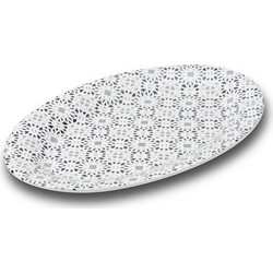 Πιατέλα οβάλ πορσελάνινη Maiolica grey 35cm