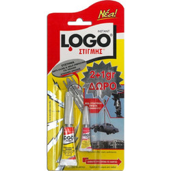 LOGO ΚΟΛΛΑ ΣΤΙΓΜΗΣ 2gr + 1gr ΔΩΡΟ