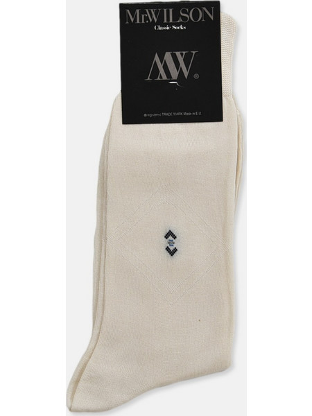 K-Socks Wilson Βαμβακερές Ανδρικές Κάλτσες Εκρού 1000
